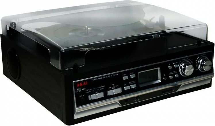 Gramafon AKAI ATT-15SE me Bluetooth, USB, microSD, Radio AM/FM, i zi