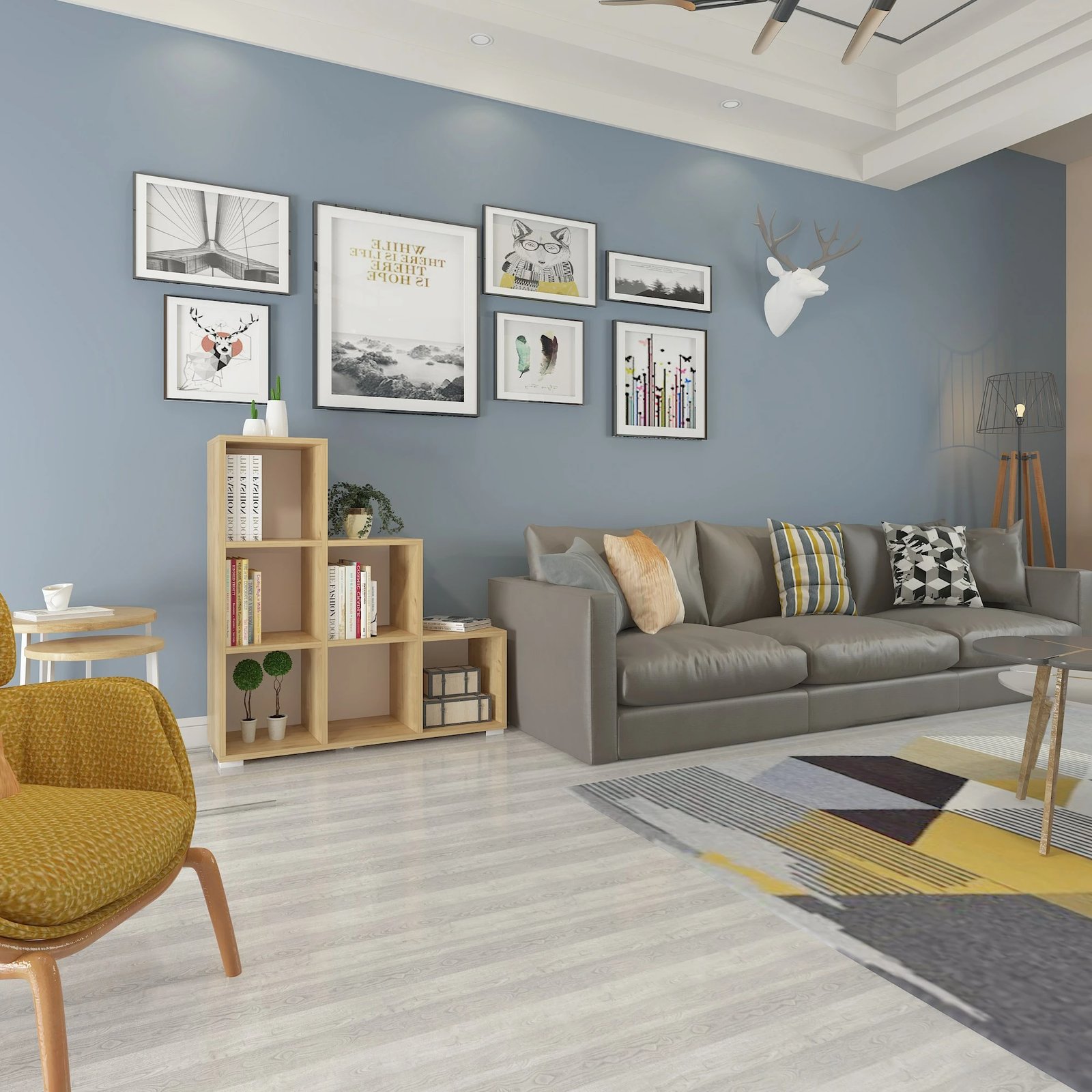 Dollap multifunksional, ngjyrë safir, Skye Decor, Ç007