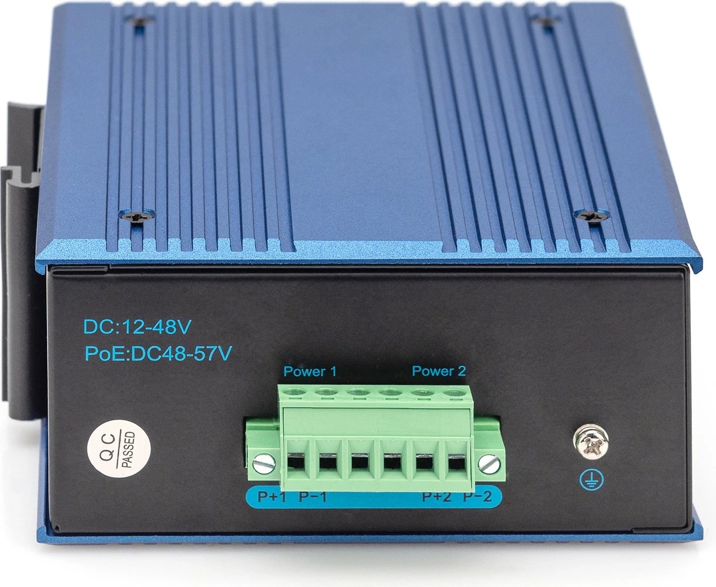 Switch industrial Digitus DN-651148, 4+2 porta Gigabit, metal, IP40, DIN rail, blu