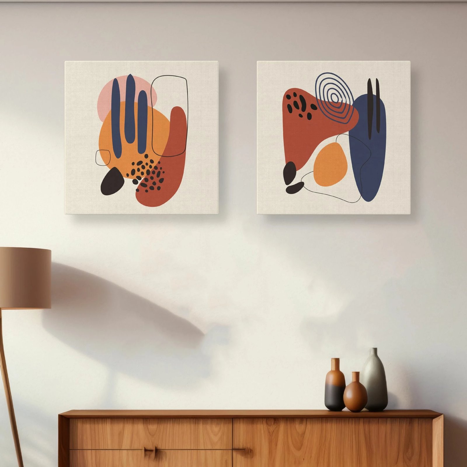 Pikturë dekorative në kanavacë (2 copë), Wallity, ASR_CNVS25 - 4 - 30x30