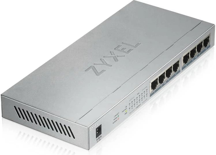 Switch Zyxel GS1008HP, 8 porta Gigabit PoE+, desktop, 60W