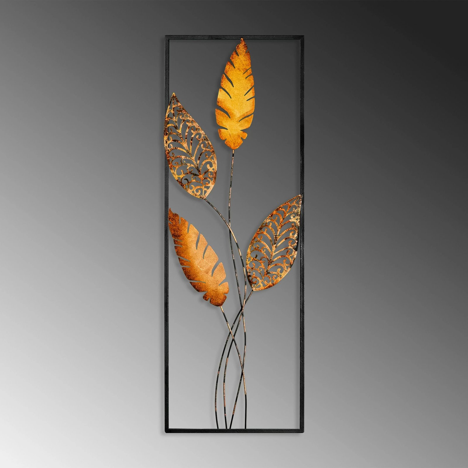 Aksesor dekorativ metalik për mur, Wallity, Timeyi 2, shumëngjyrësh, 32x90cm