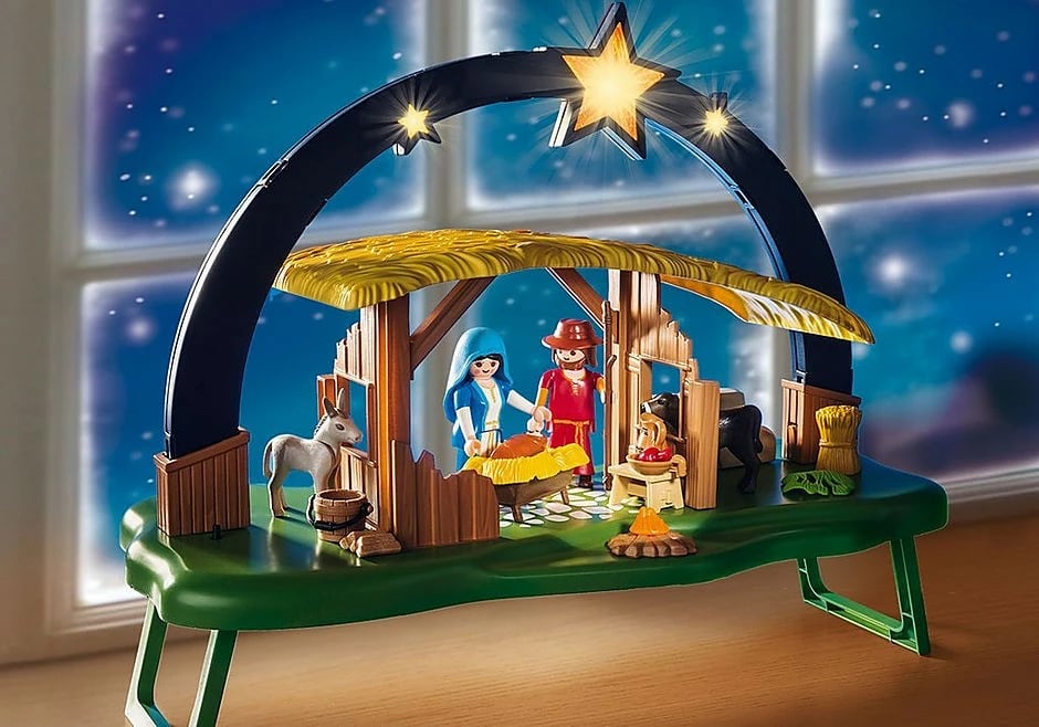 Set lodrash Playmobil Christmas 9494 me ndriçim