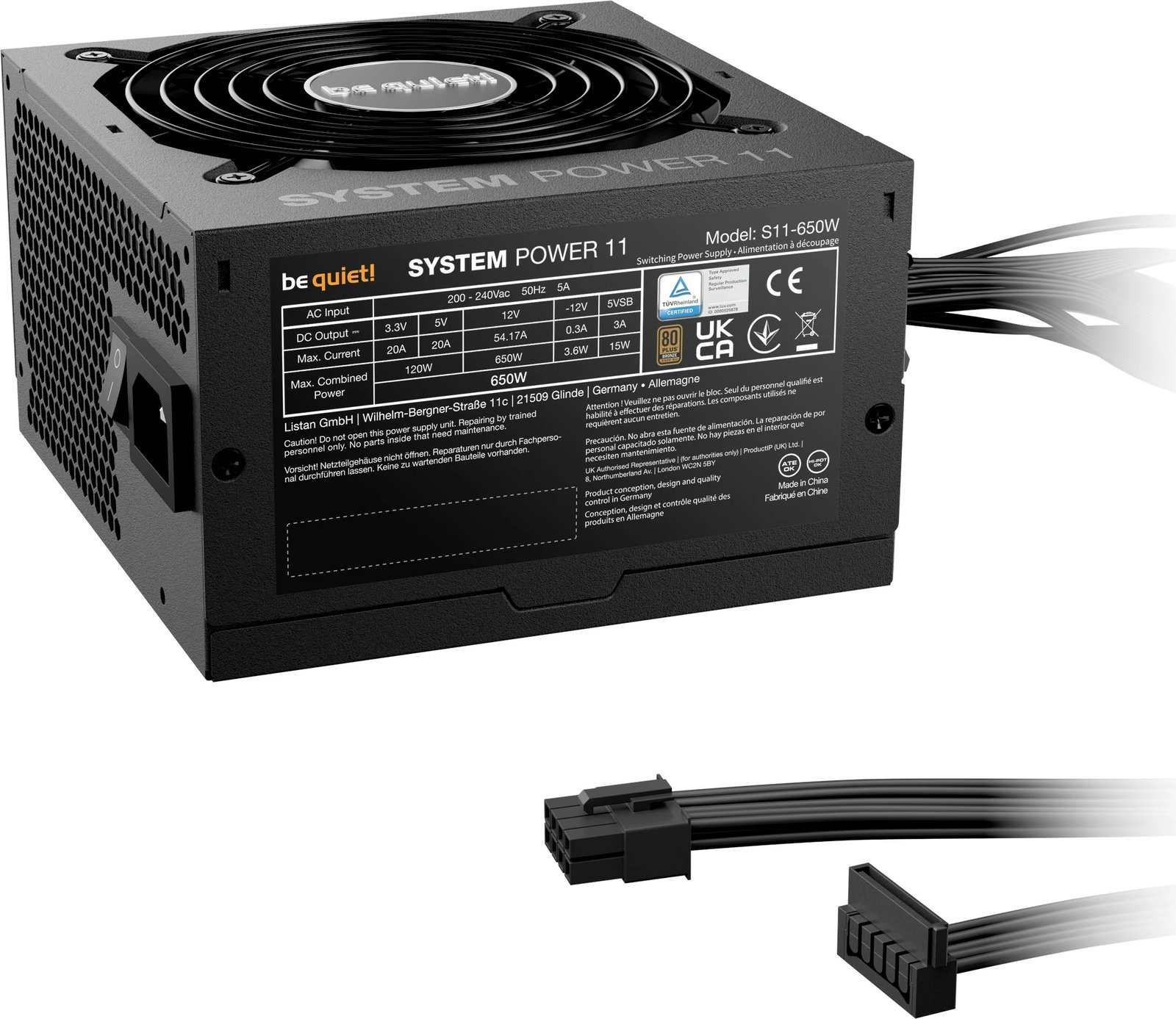 Kasë Be Quiet! SYSTEM POWER 11 650W, 80 PLUS Bronze, jo modulare, e zezë