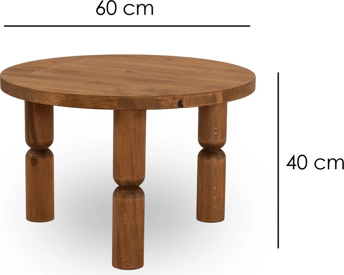 Tavolinë kafeje Skye Decor, Ida 60, ngjyrë geshtenje