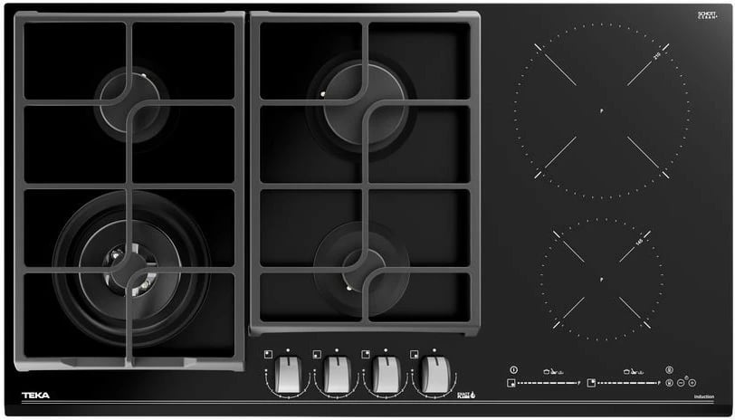Pllakë gatimi TEKA JZC 96342 BBC BK, 90 cm, 4 gaz + 2 induksion, e zezë