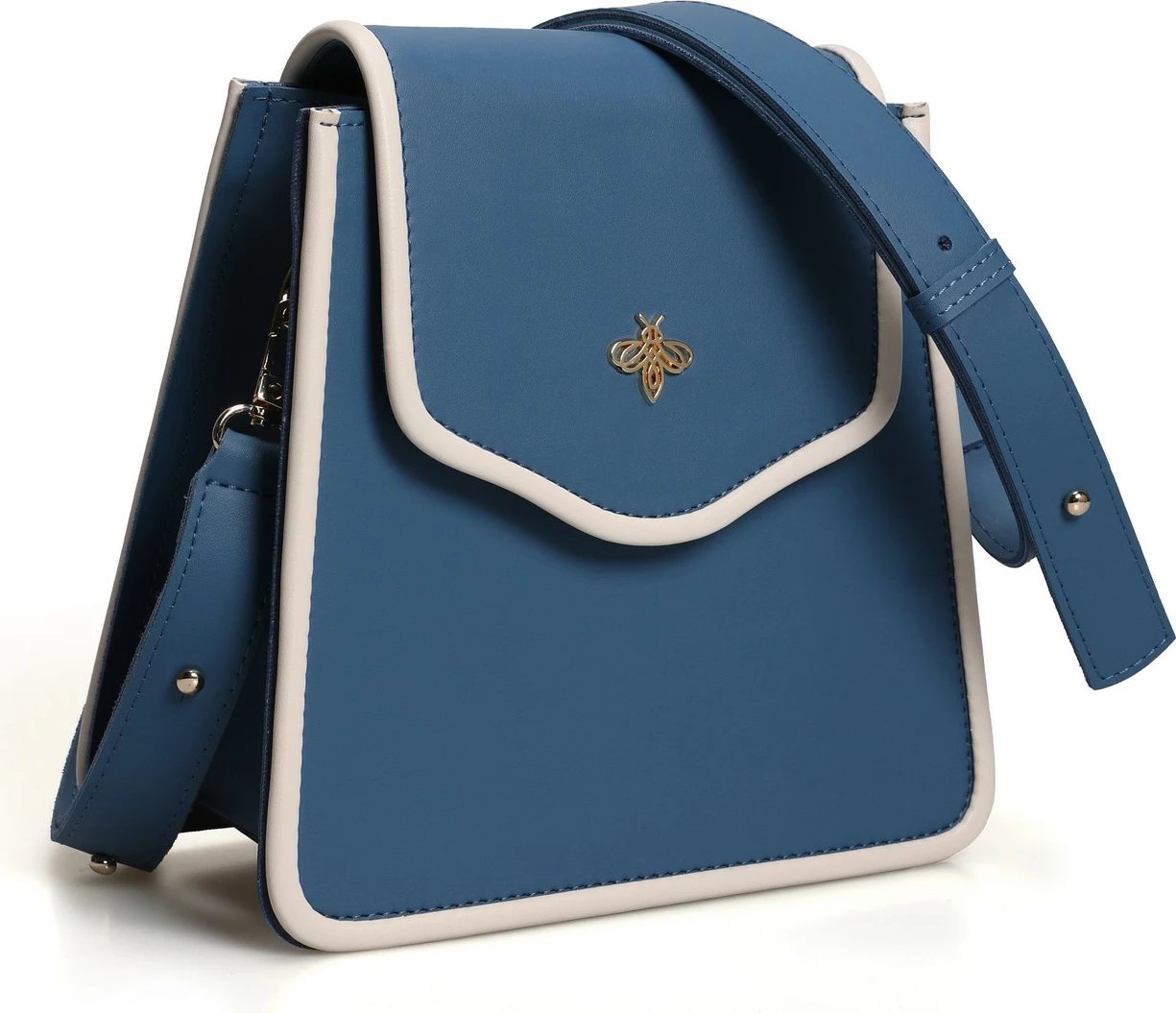 Çantë krahu Lucky Bees, 1248, ngjyrë kaltër-krem