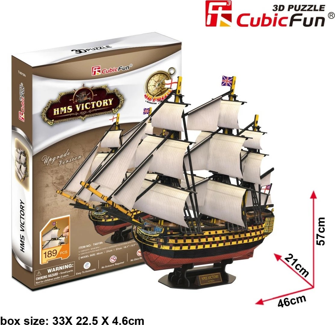 Puzzle 3D Cubic Fun HMS Victory, 189 pjesë Puzzle 3D Cubic Fun HMS Victory, 189 pjesë