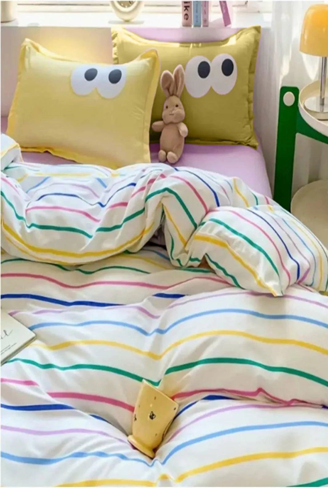 Set mbulesë për jorgan dopio Funny, ngjyrë e verdhë, L'essentiel