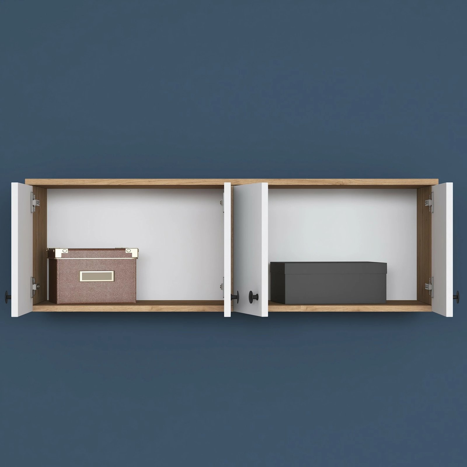 Dollap muri Skye Decor, ngjyrë arre dhe e bardhë, EA143 - 3821