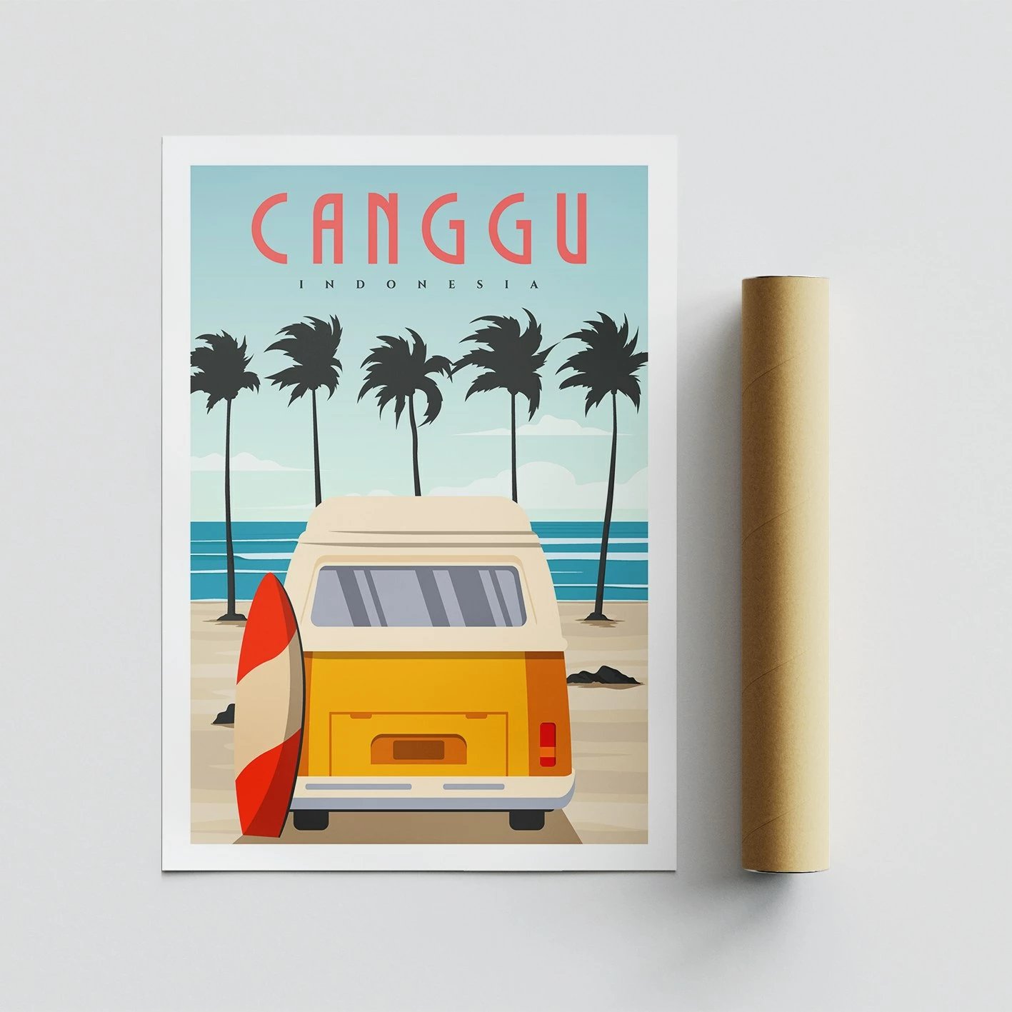 Poster A4, Canggu, shumëngjyrësh, 21x29.7cm