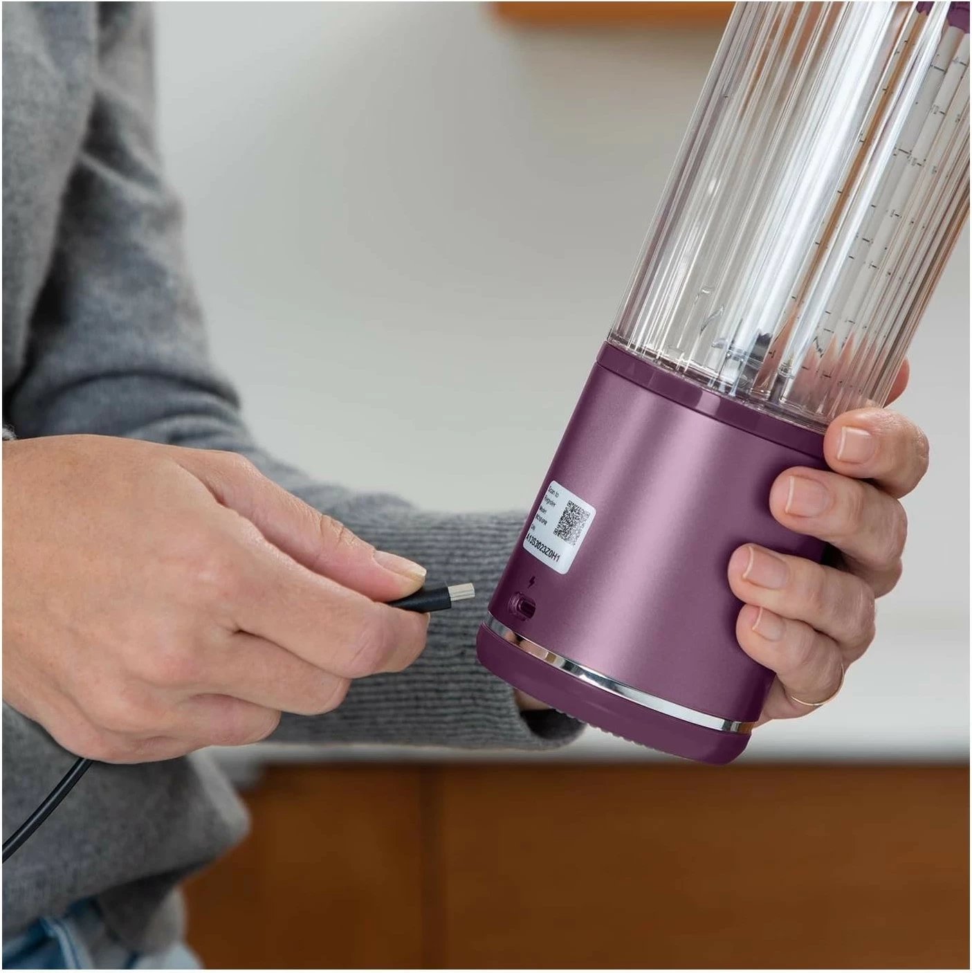 Blender portabil Ninja BC151, 0.53L, USB-C, fiolet