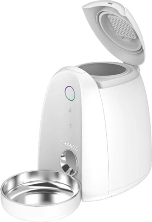 Shpërndarës automatik ushqimi për kafshë Dogness Mini, 2L, WiFi, tas çelik, i bardhë