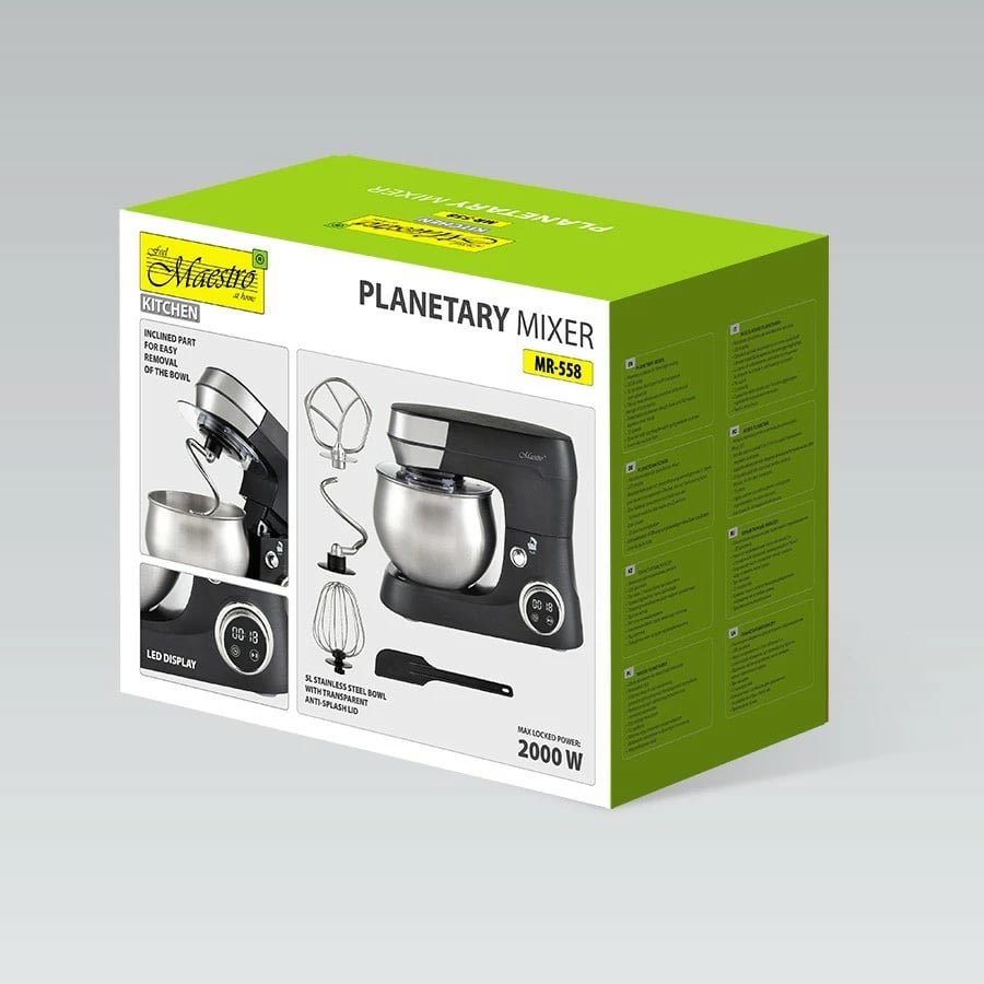 Robot planetar Feel-Maestro MR-558, 5L, 2000W, Inox, i zi