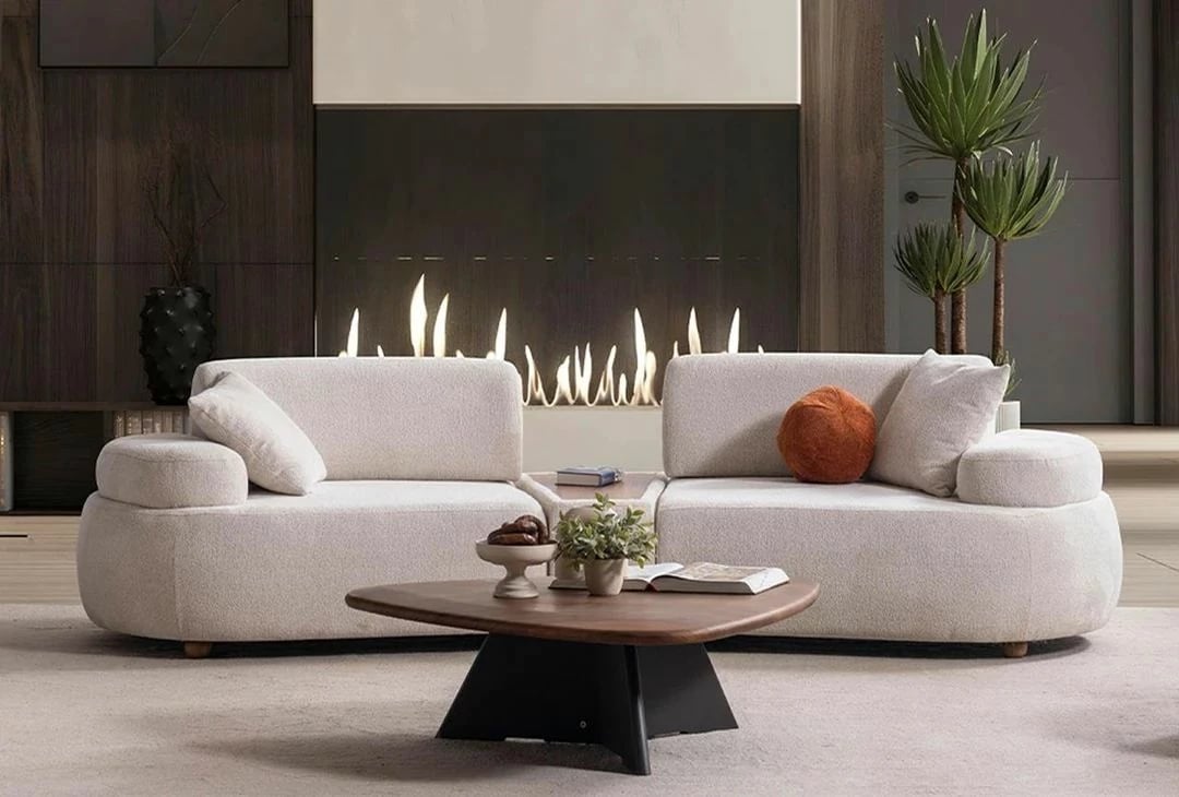 Set mobiljesh për dhomë dite, Atelier del Sofa, ngjyrë krem