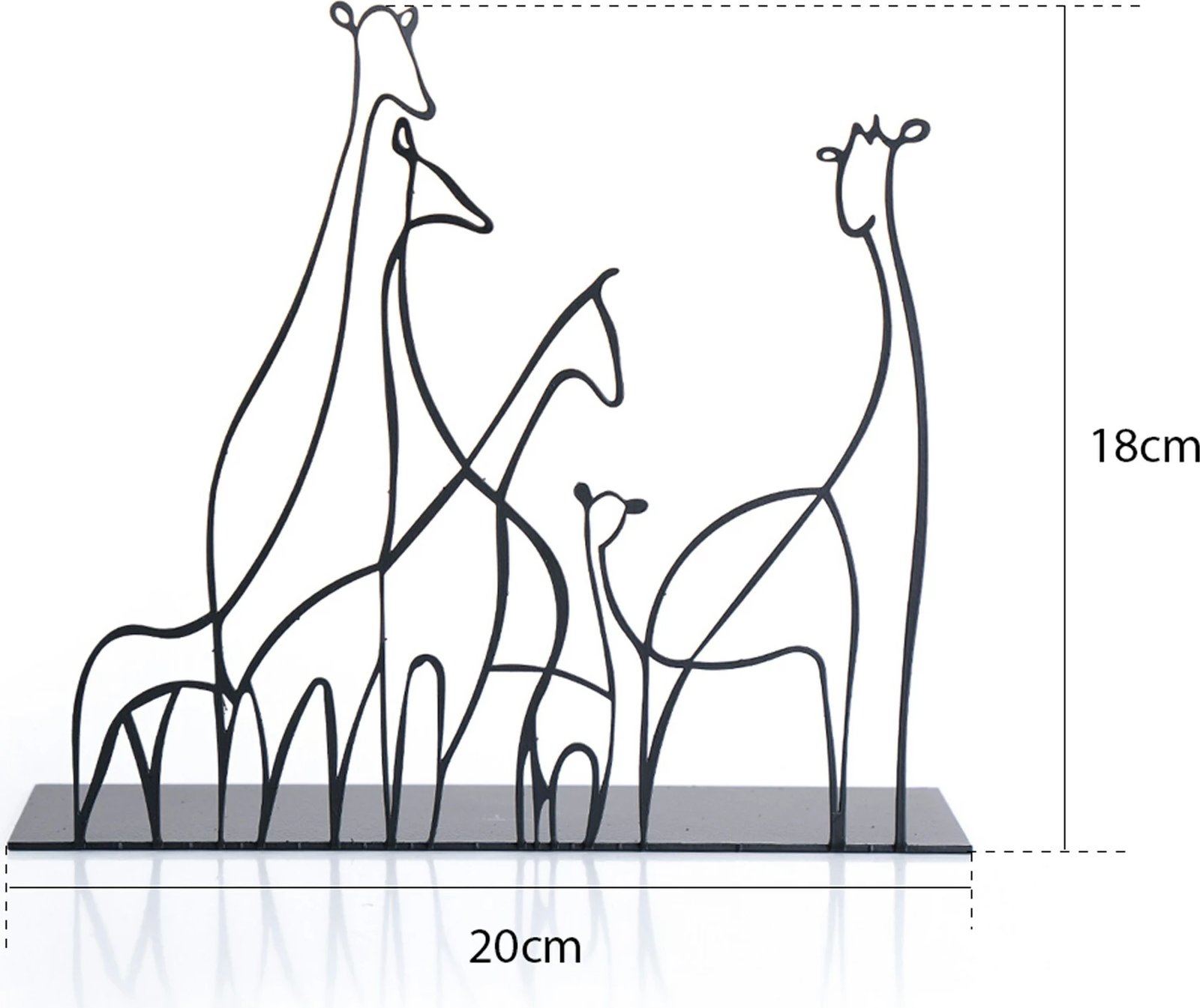 Objekt dekorativ Aberto Design, Giraffa, ngjyrë e zezë Objekt dekorativ Aberto Design, Giraffa, ngjyrë e zezë
