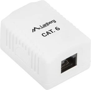 Përshtatës Lanberg Socket CAT.6 1XRJ45, i bardhë