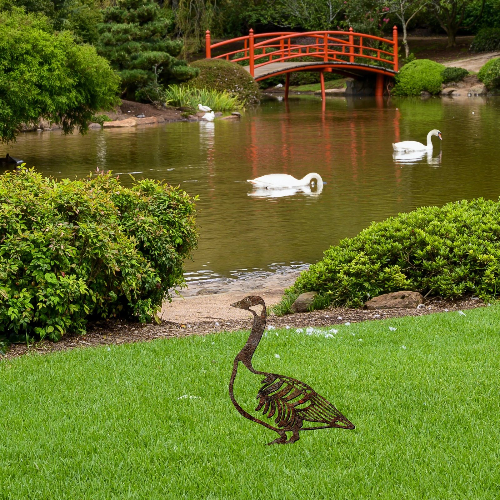 Objekt dekorativ për kopsht, dizajn Aberto, patë, A 03