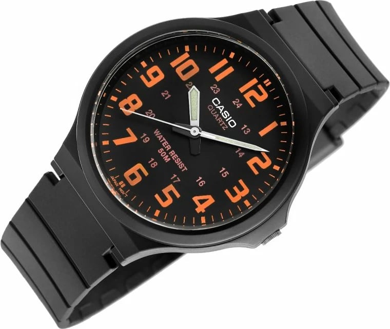 Orë dore për meshkuj Casio, e zezë