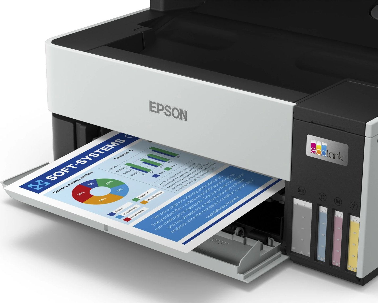 Printer multifunksional Epson EcoTank ET-5170, ngjyra, A4, Wi-Fi, ekran LCD, zi/bardhë Printer multifunksional Epson EcoTank ET-5170, ngjyra, A4, Wi-Fi, ekran LCD, zi/bardhë