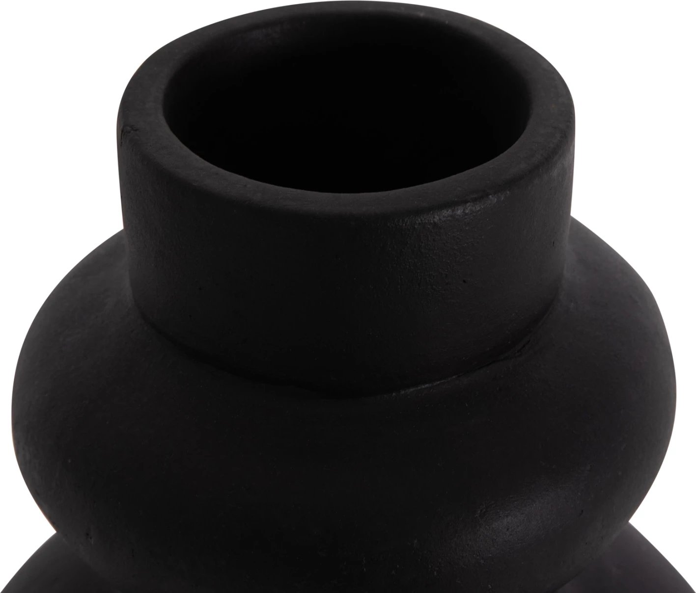 Vazo dekorative tavoline LEMA, terrakotë e zezë, FH4664.01M, 22x29cm