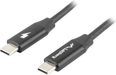 Kabllo Lanberg USB 2.0 USB-C M/M 1.8M QC 4.0, e zezë