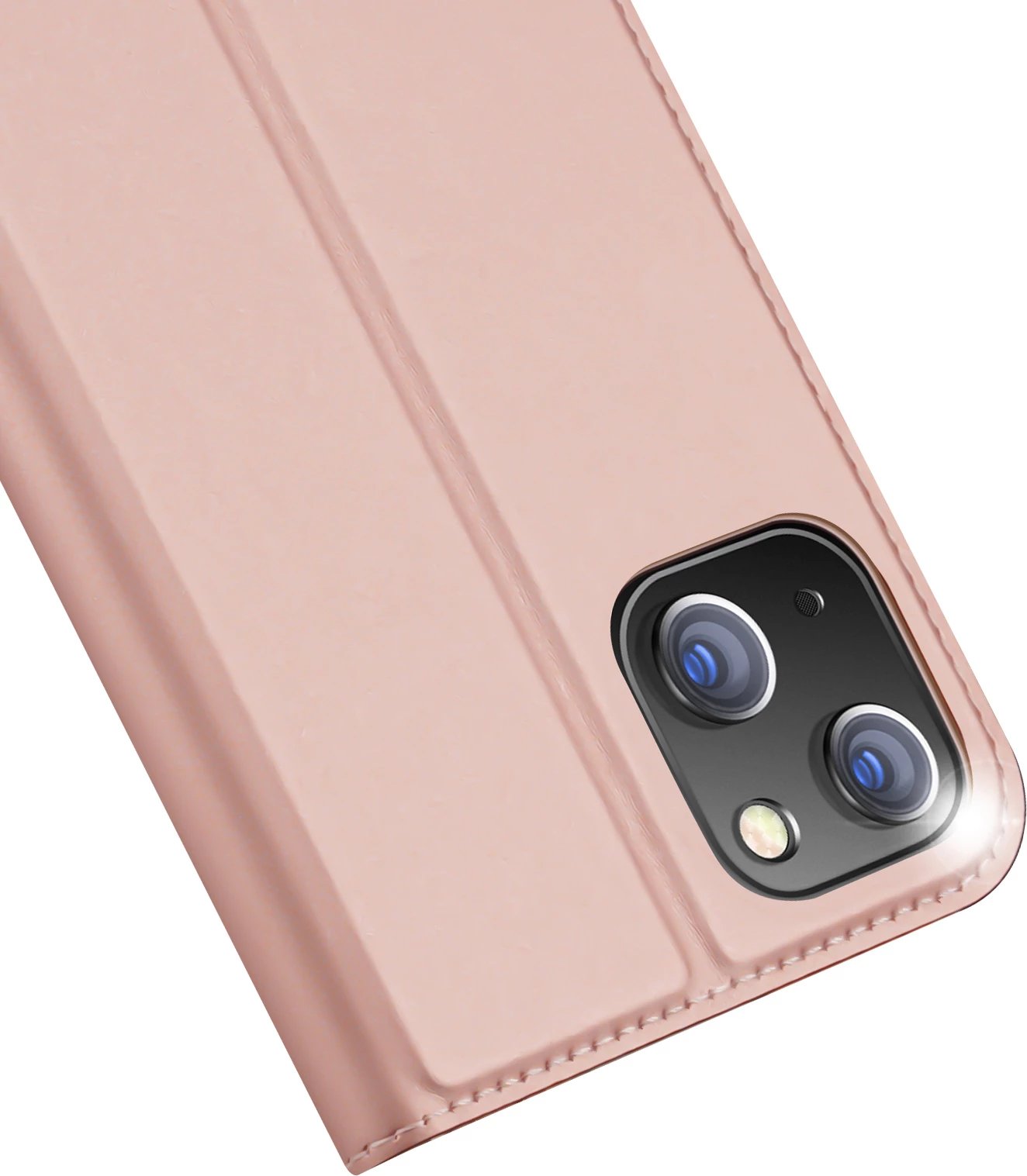 Mbështjellës Dux Ducis Skin Pro për iPhone 15 Plus, me xhep kartelash, rozë