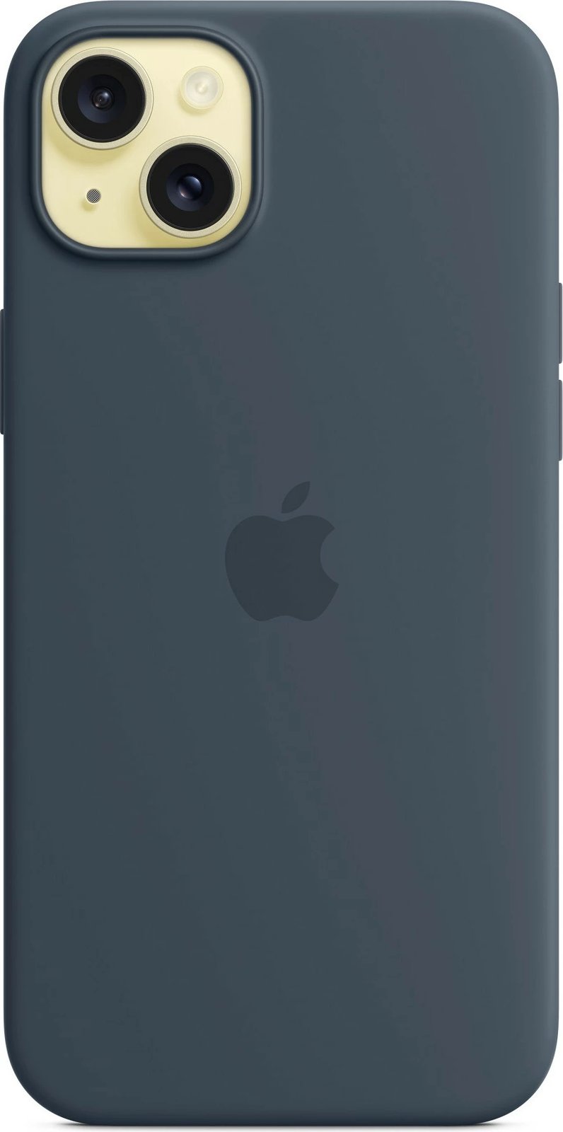 Mbështjellës Apple iPhone 15 Plus Silicone Case me MagSafe, Storm Blue