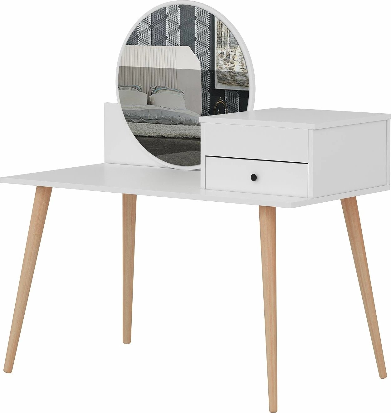 Tavolinë grimimi Hanah Home, Angel, e bardhë