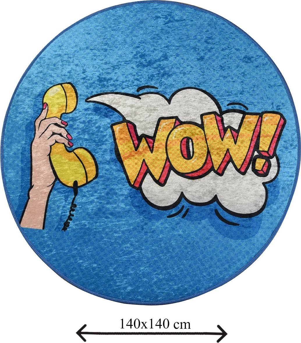 Tapet për banjo, Mijölnir, WOW, shumëngjyrësh, 140cm