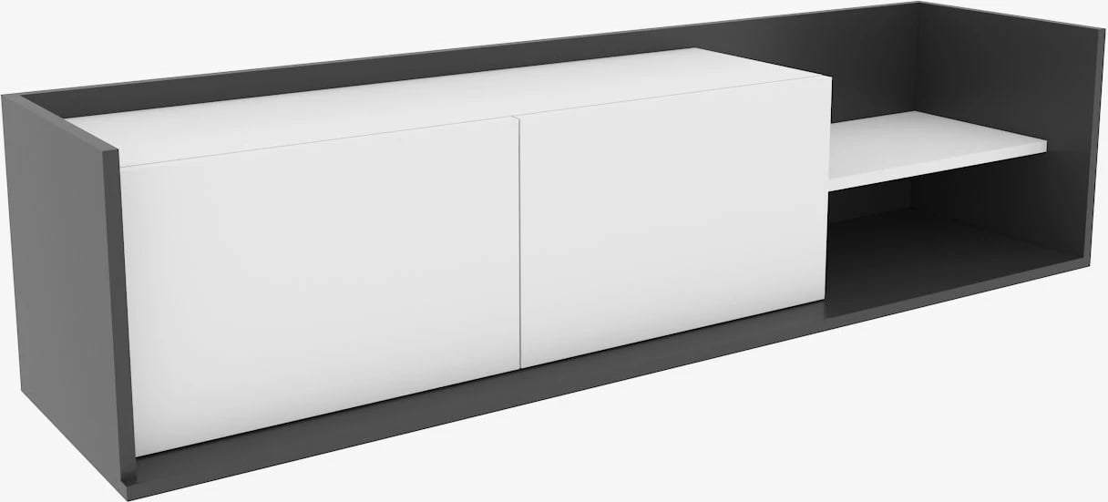 Komodë për TV Hanah Home, Krog, antracit, e bardhë