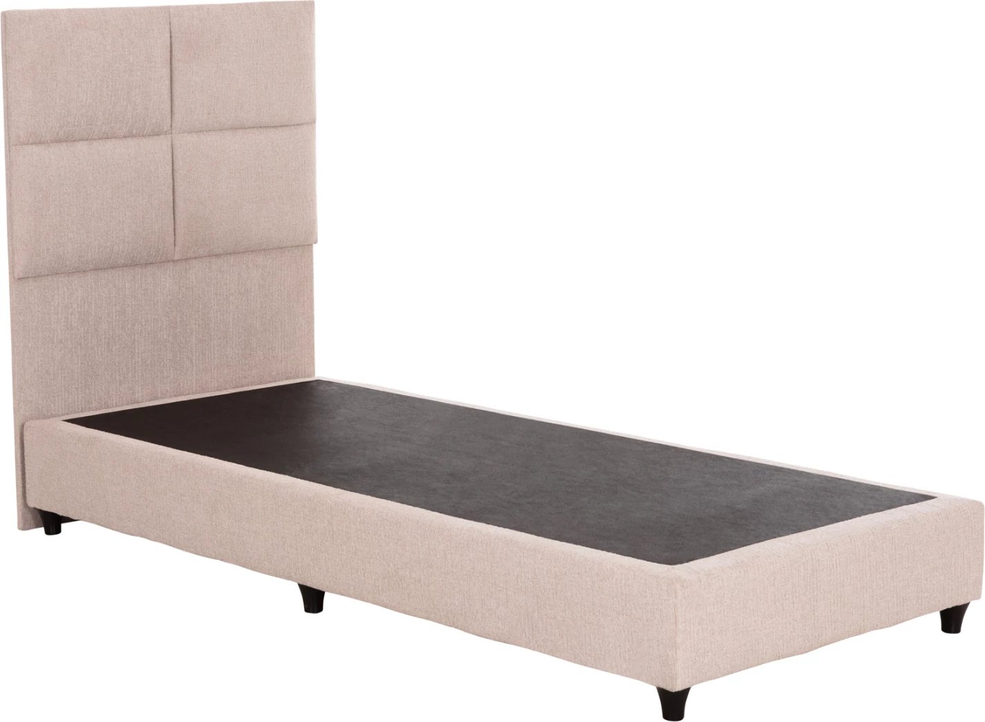 Krevat tek MILO, material TEDDY, bezhë, FH652.32, për dyshek 90x200cm