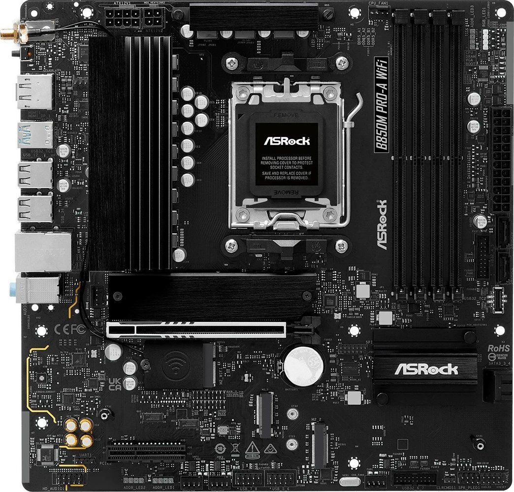 Pllakë amë ASRock B850M Pro-A WiFi, Socket AM5, DDR5, Wi-Fi 6E, PCIe 5.0