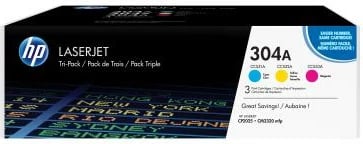 Toner HP 304A multipack CF372AM set 3-pack, cian magenta e verdhë