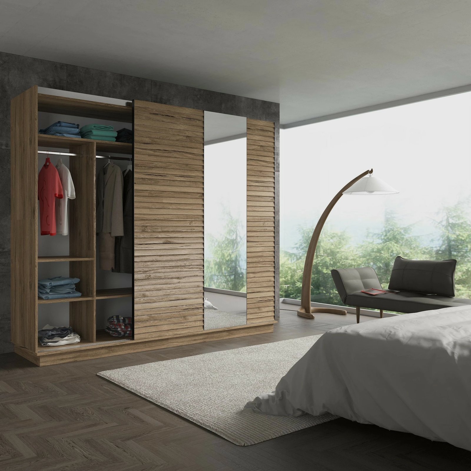 Dollap Skye Decor, ngjyrë arre, FRN-7003