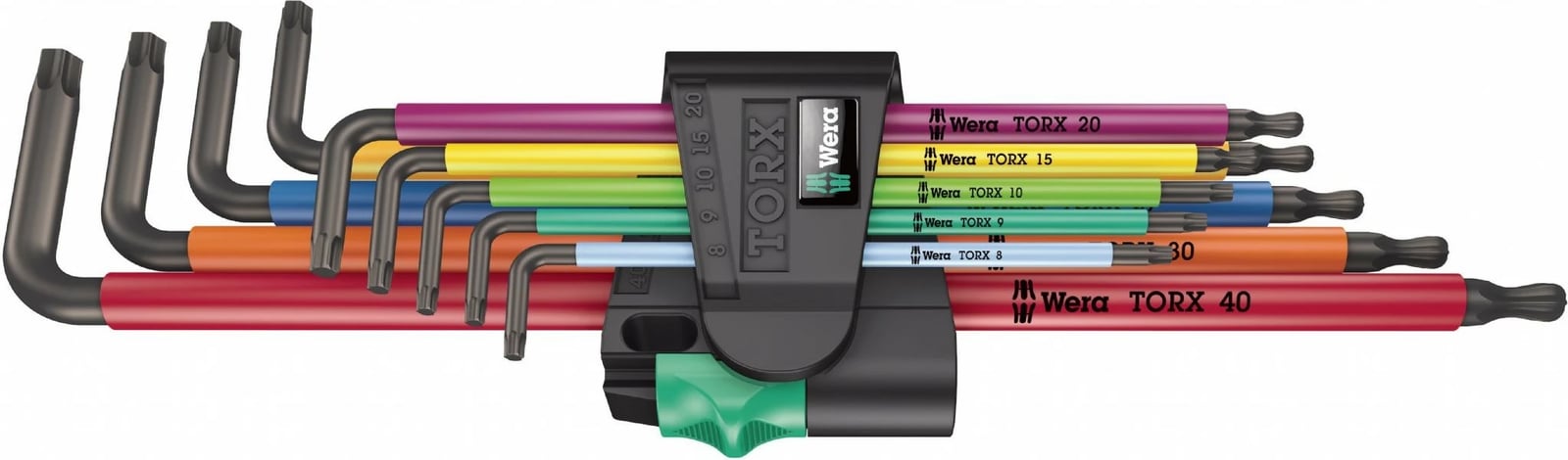 Set çelësa Torx Wera 967/9 TX XL Multicolour, i gjatë, me kuti ruajtëse