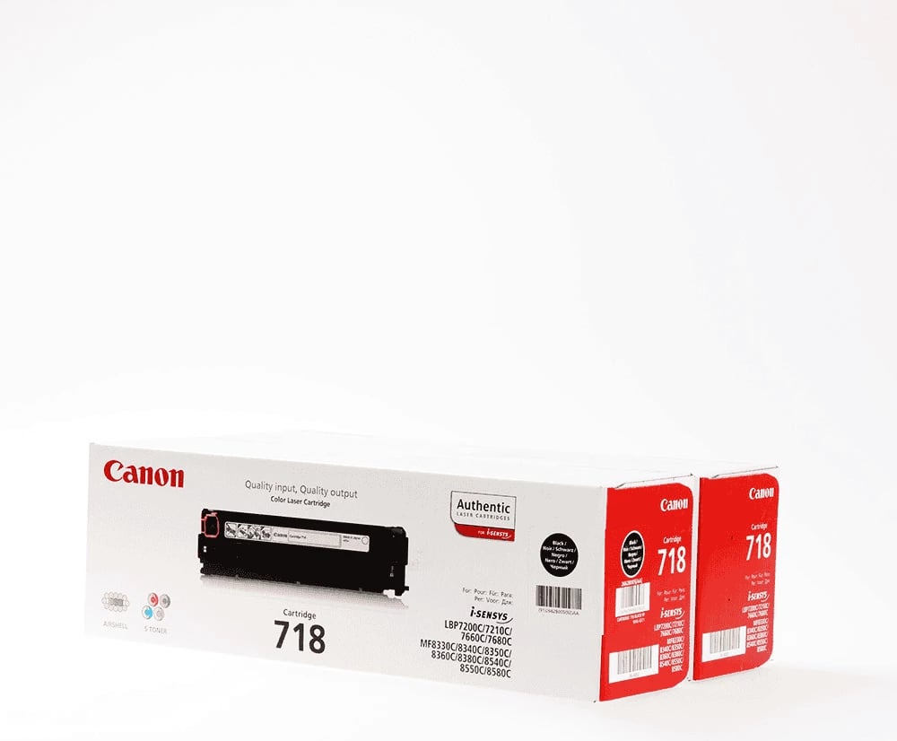Toner, Canon, 718 2662B005, 3400 faqe, i zi, paketë dyshe
