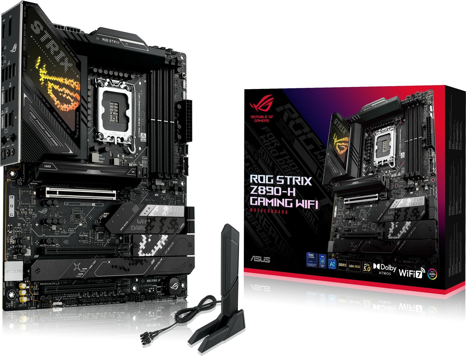 Pllakë amë ASUS ROG STRIX Z890-H, Intel, LGA 1851, DDR5-SDRAM, 256 GB Pllakë amë ASUS ROG STRIX Z890-H, Intel, LGA 1851, DDR5-SDRAM, 256 GB