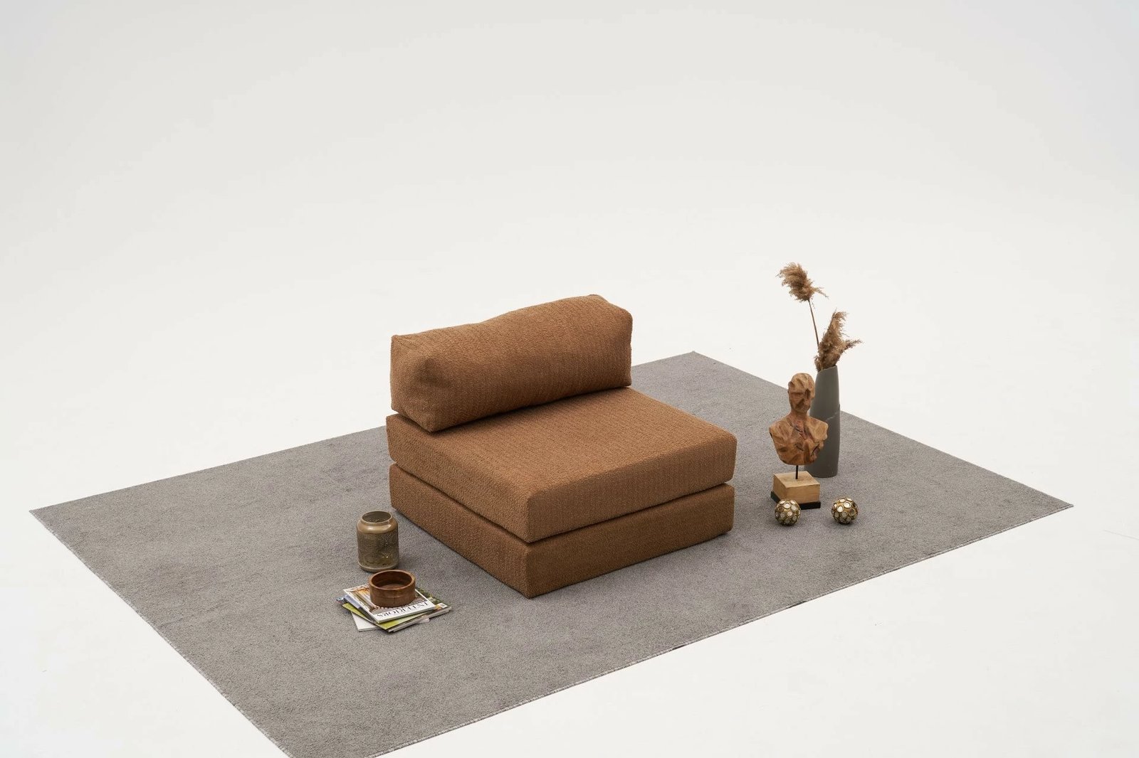 Fotelë një vendi, kafe, Comfort, Atelier del Sofa, shndërrohet në shtrat