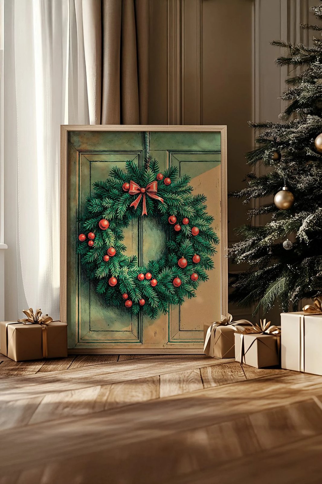 Pikturë dekorative me kornizë, Wallity, Nwyearsngmdl8, shumëngjyrëshe, 33x48cm