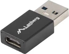 Adapter LANBERG, USB-C në USB 3.1, i zi