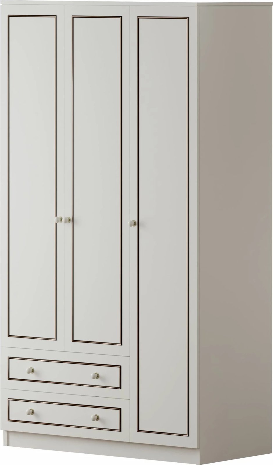 Dollap Skye Decor, RB-093-01, ngjyrë e bardhë mat, 105x180x52 cm