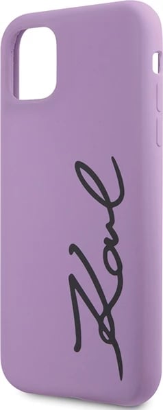Mbështjellës Karl Lagerfeld KLHCN61SKSVGU për iPhone 11/XR 6.1", silikon, vjollcë