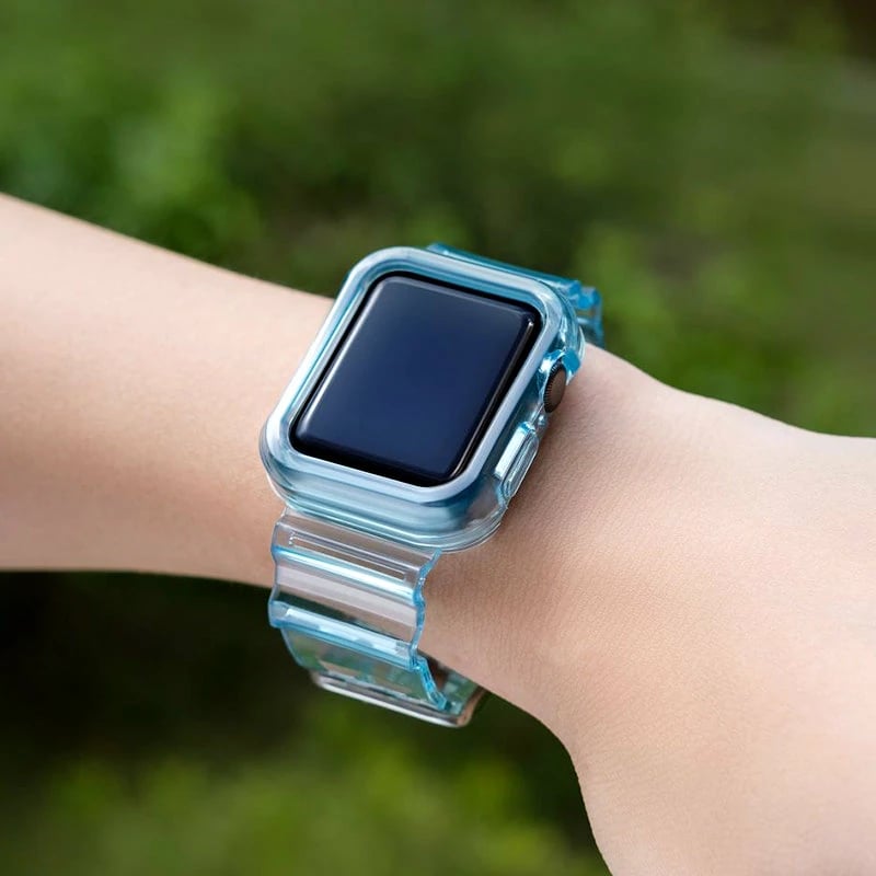 Rrip dhe mbështjellës Hurtel për Apple Watch 42mm, TPU, Blu Rrip dhe mbështjellës Hurtel për Apple Watch 42mm, TPU, Blu