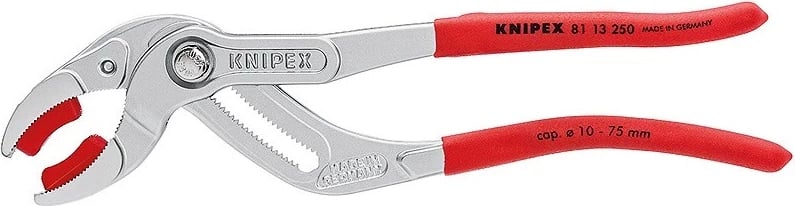 KNIPEX pinca për sifona dhe lidhje 250 mm, e kuqe