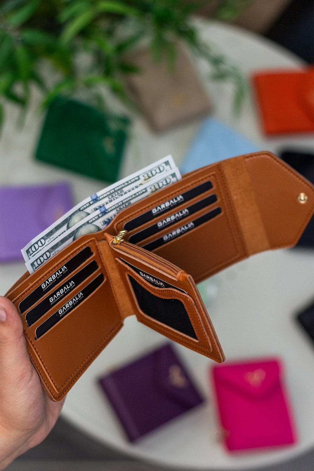 Portofol për gra Zoozie Bags, Peru, ngjyrë kafe e hapur