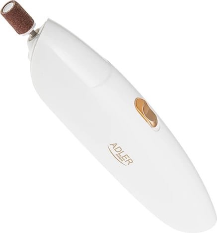 Frezë elektrike për thonj, Adler AD 2179, 5 në 1, pa tela, me dritë LED dhe kuti udhëtimi, e bardhë