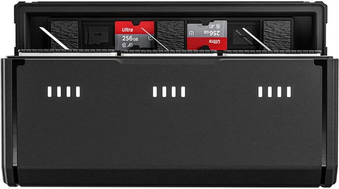 Karikues baterish Telesin S0-ECB-01-TGP për GoPro 9/10/11/12 me 2 bateri, i zi