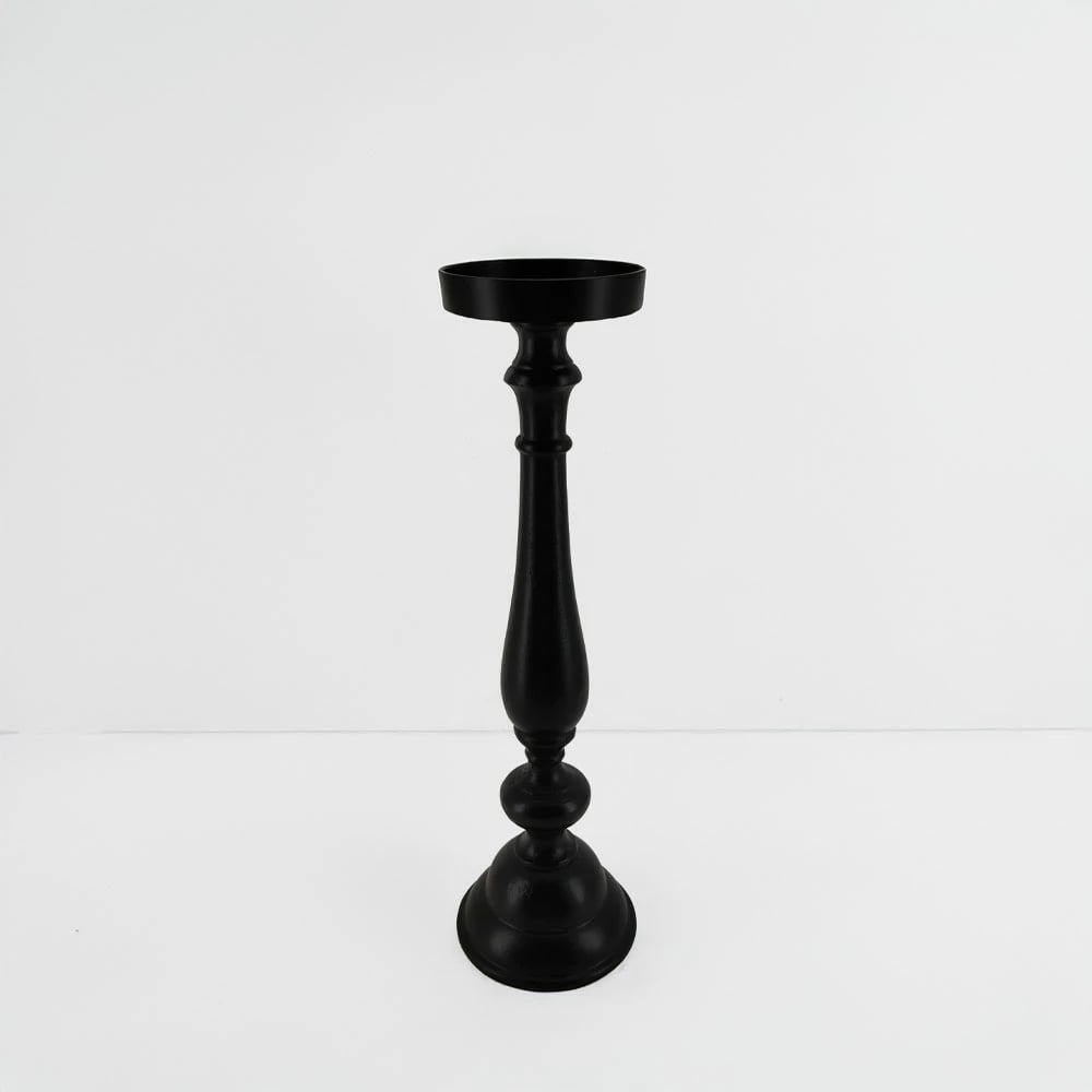 Mbajtëse qirinjsh IONAS, alumin i zi, 15x15x55 cm