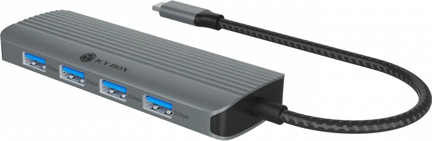 Docking station IcyBox IB-DK4022a-CPD, 6-in-1, HDMI, USB, Power Delivery, anthracite
